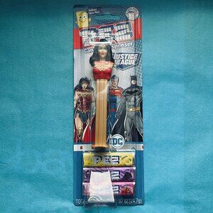 💖3/$15💖 PEZ Candy Dispenser Dc Comics Justice League Wonder Woman Blister Card